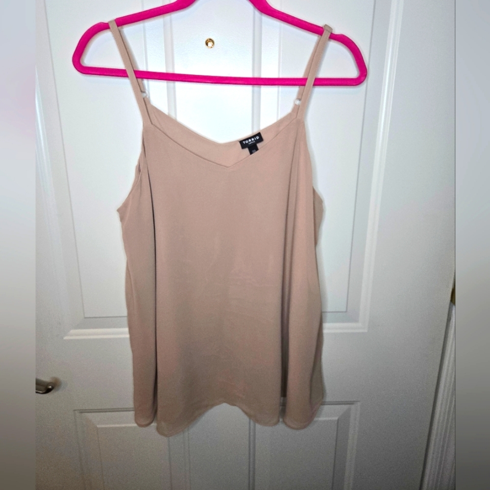 TORRID Beige/Tan 'Sophie' Chiffon Swing Cami